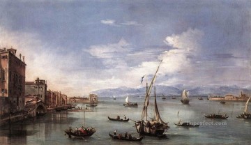  Guard Oil Painting - The Lagoon from the Fondamenta Nuove Venetian School Francesco Guardi